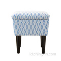 Pink Rekreasi Kain Penyimpanan Ottoman Furniture Ruang Tamu